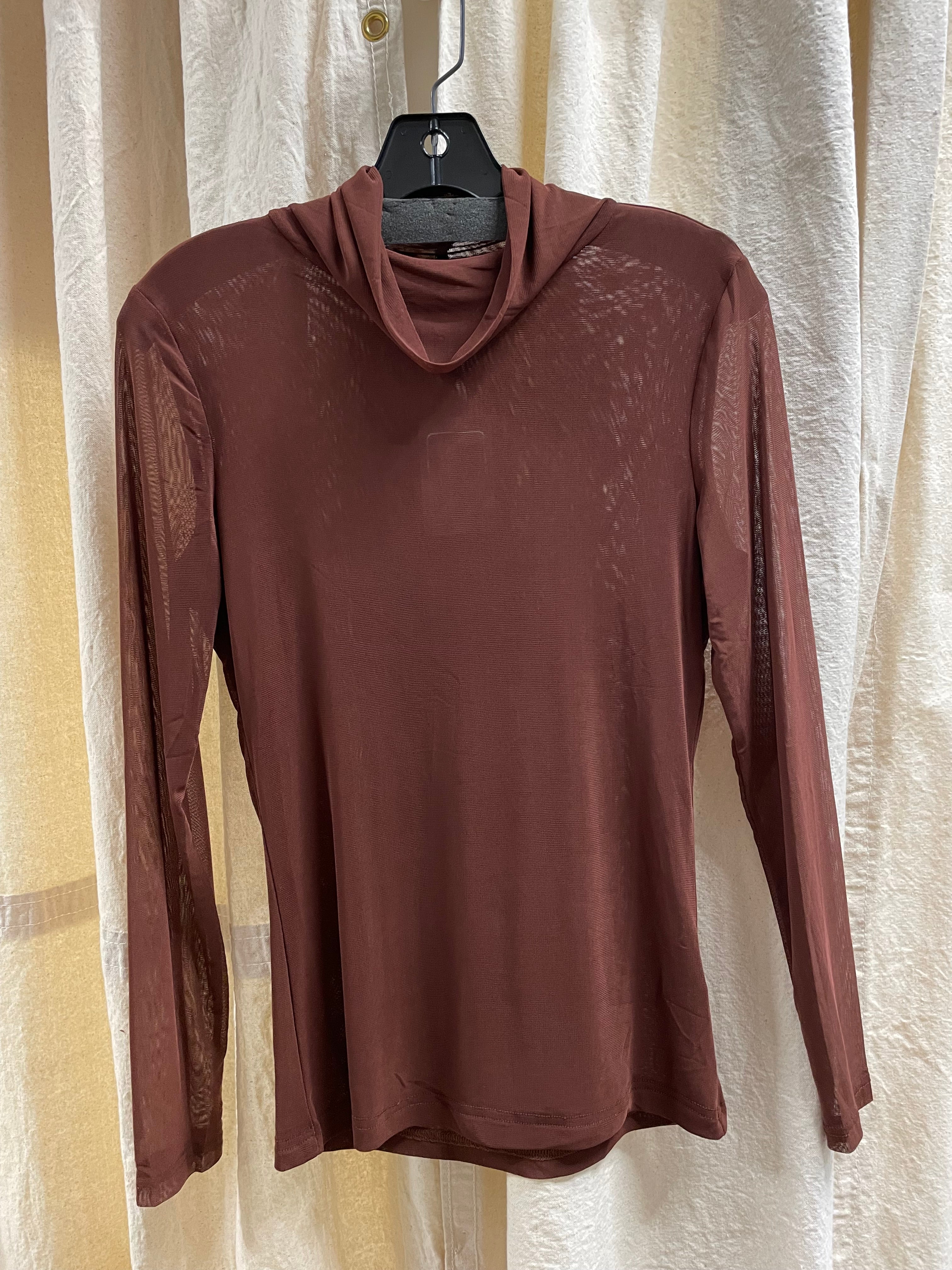 Sheer Mesh Cowl Layering Shirt by Adore B9195 Robin Boutique
