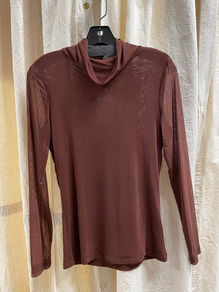 Sheer Mesh Cowl Layering Shirt by Adore B9195 Robin Boutique