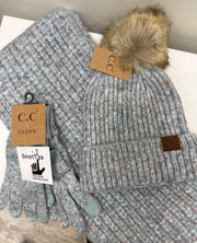 C.C. Beanie Classic Ribbed Fingerless Gloves w/ Touch Fingertips Robin Boutique