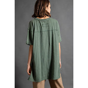 Mineral Washed Short Sleeve Tee by Rae Mode T9774 Robin Boutique