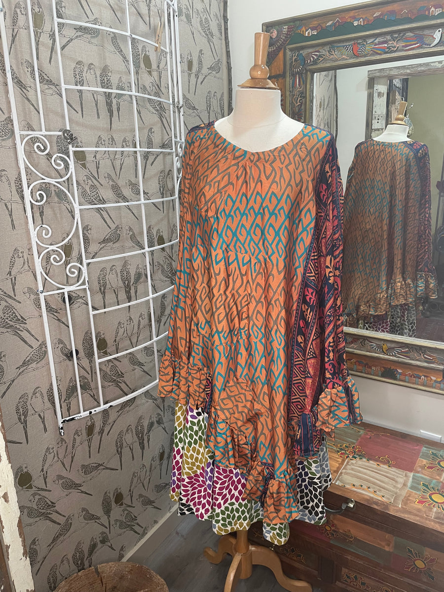 Silk Float Away Cape #006 by Kantha Bae