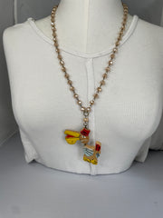Retro Bobble Pelican Necklace by Gina