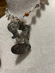 Carved Leopard Short Necklace