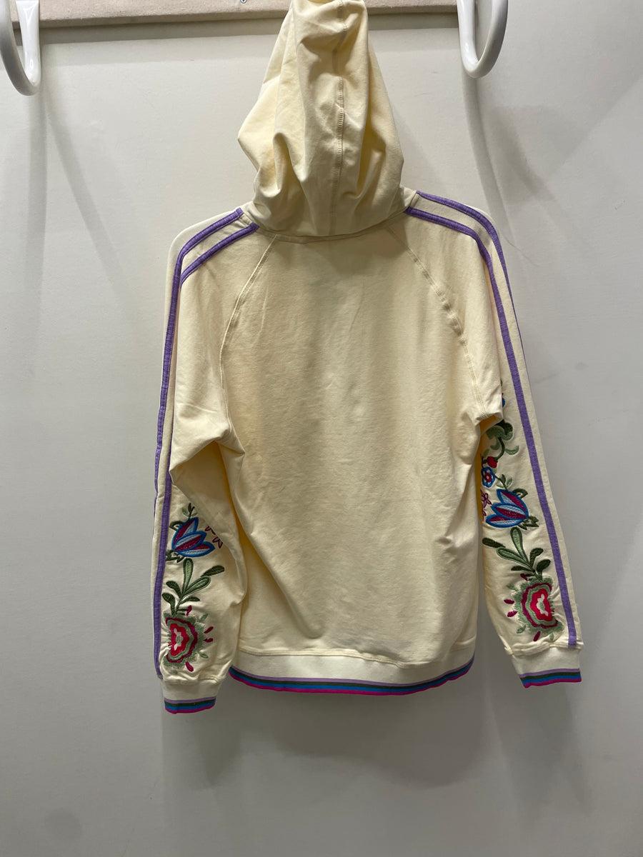 French Terry Embroidered Zip Hoodie by Paparazzi