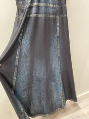 Maxi Low V Dress in Illusion Denim by IPNG Design
