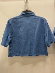 Reworked Denim Crop Button Down #210