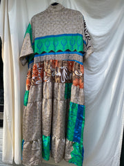 Rasgulla Sari Twilight Maxi Dress #60 by Kantha Bae