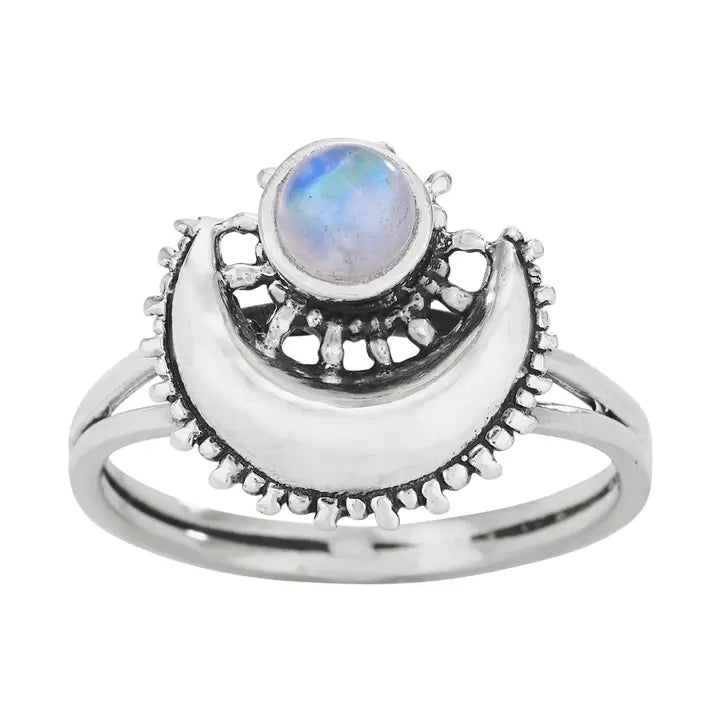 Fancy Rainbow Moonstone Ring