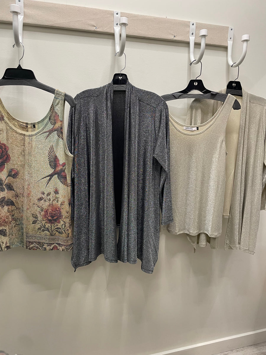 Sparkling Lurex Fabric Tank by Origami