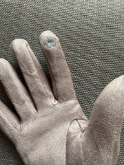 Colorful Soft Touch Screen Gloves with Fake fur cuffs