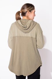 Waffle Knit Hoodie in Ivory by Escape