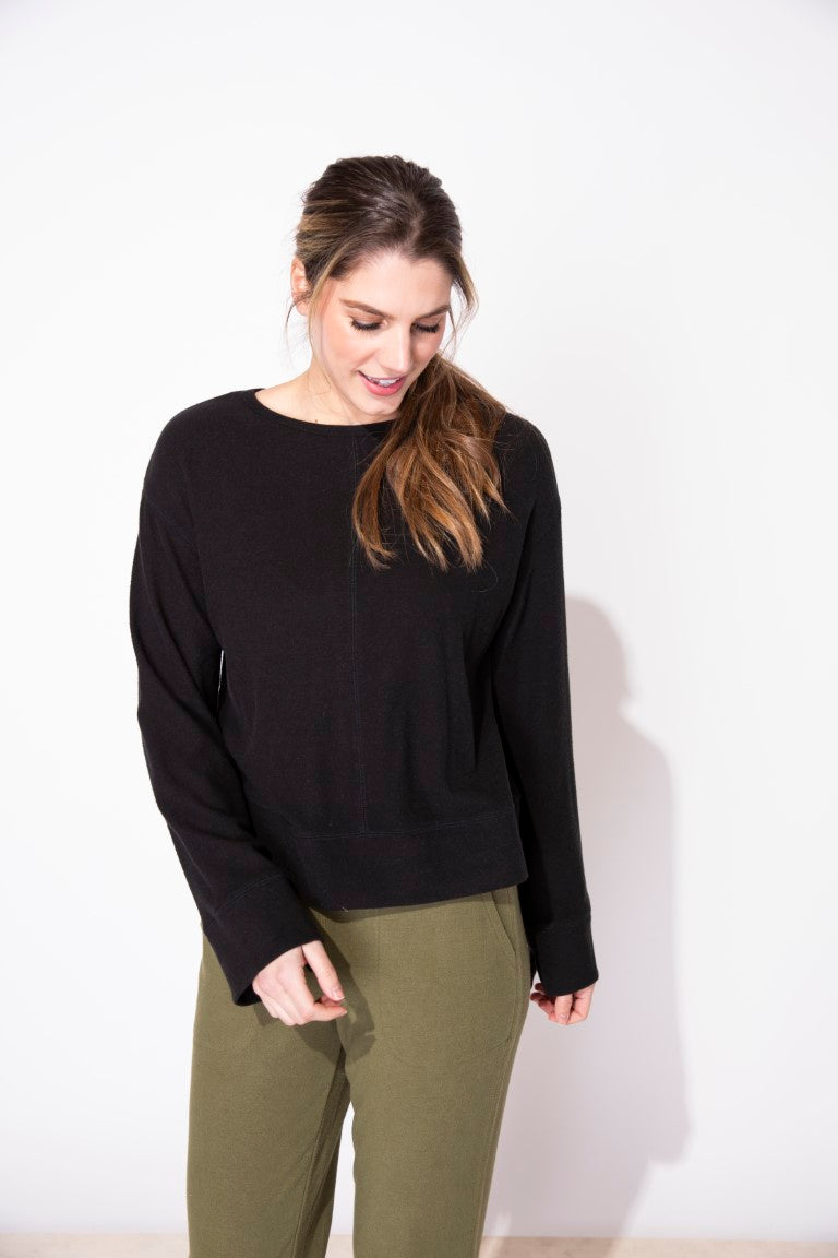 Butter Rib Knit Snuggly Pullover by Escape