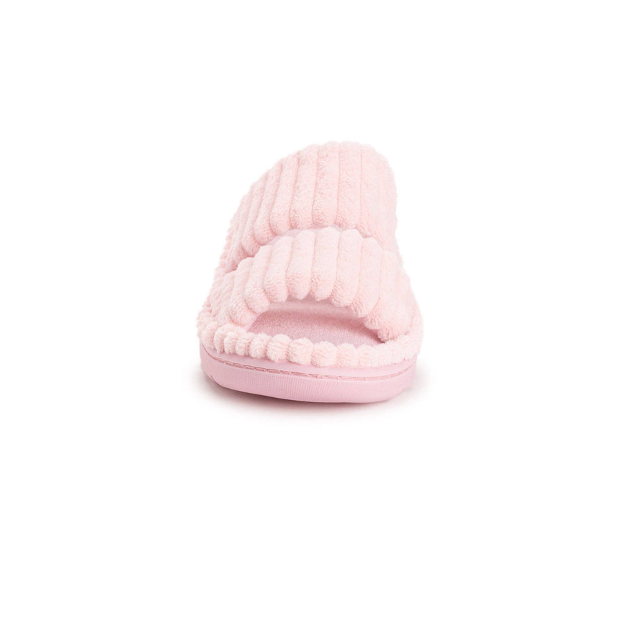 MUK LUKS Women's Ribbed Terry Slide Comfort Contour Slipper