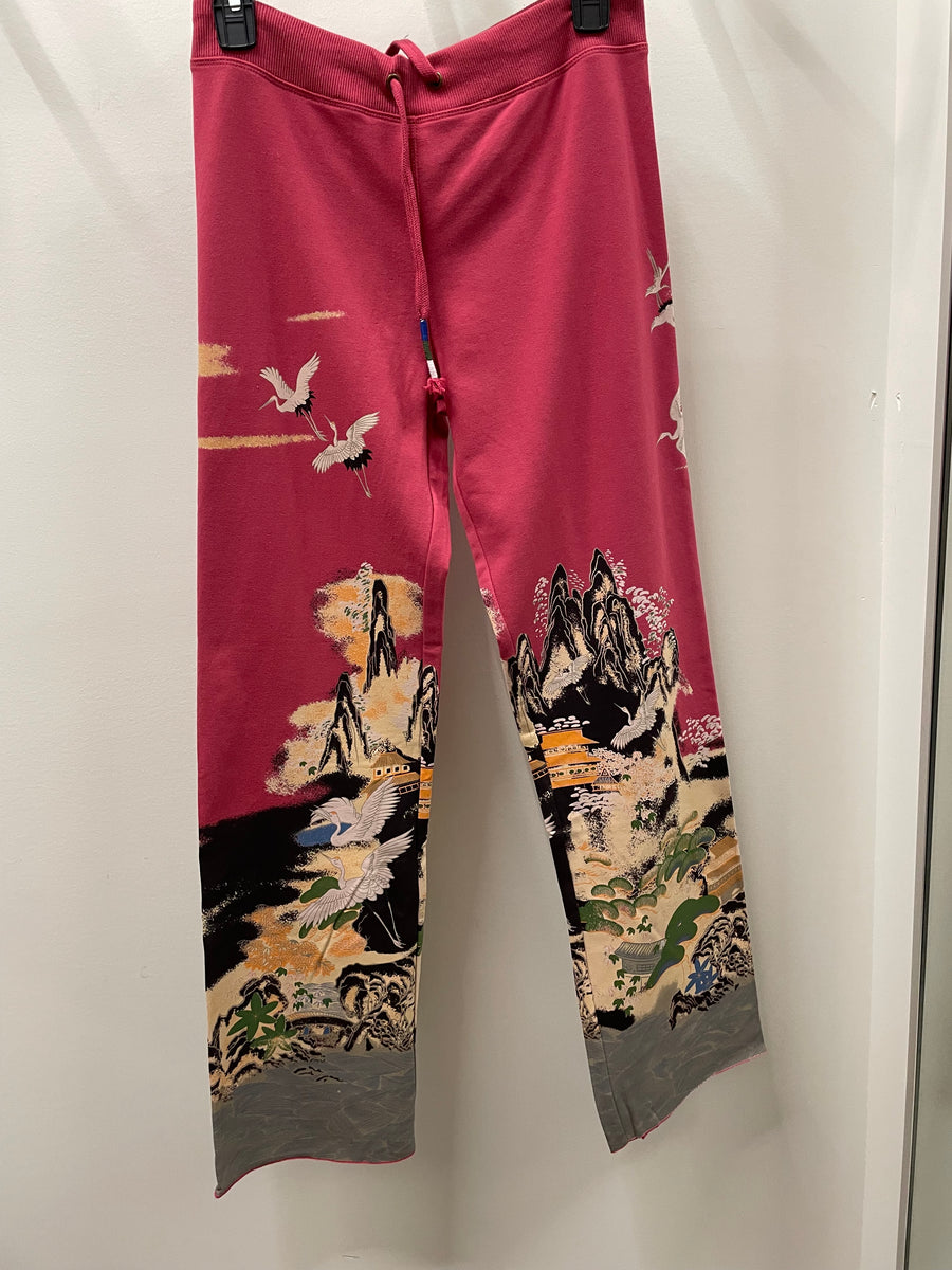 Zen Pant Crane Print by Paparazzi Robin Boutique