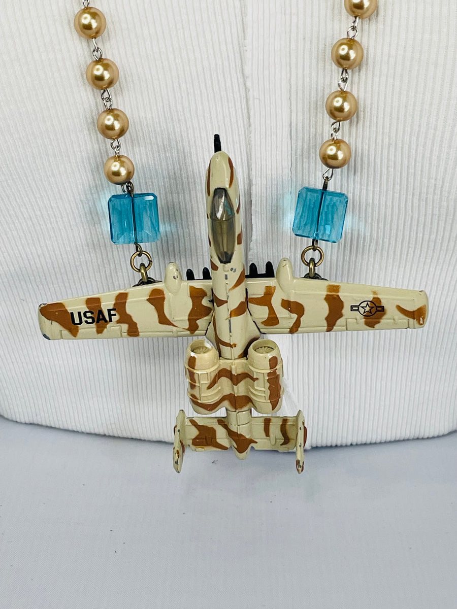 A-10 Warthog Plane Necklace by Gina