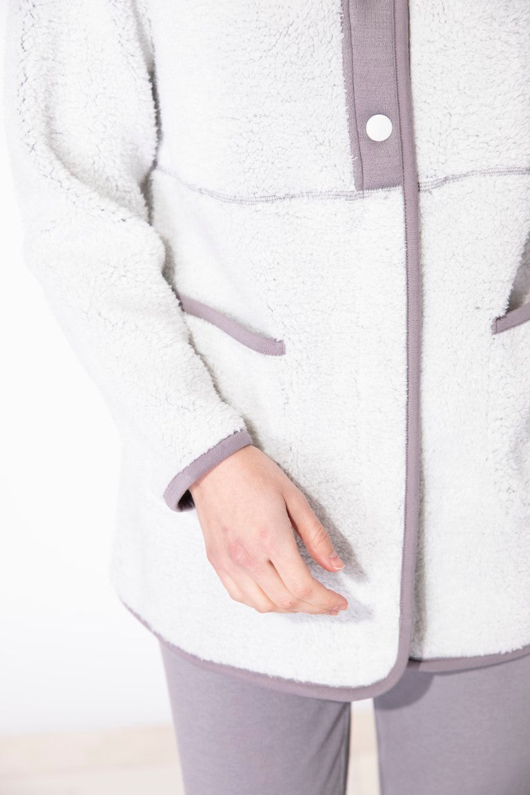 Sherpa Snap Jacket in Ivory by Escape