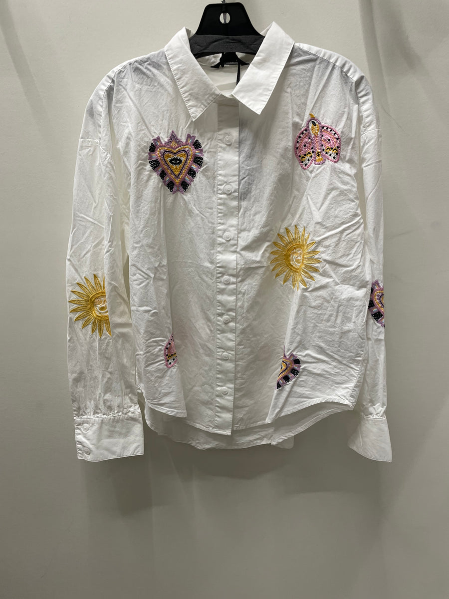Button Down Blouse in Pocket Full of Sunshine by Driftwood
