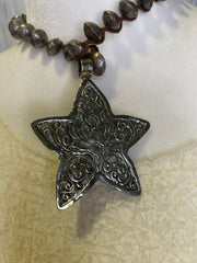 Turquoise Star Flower Necklace