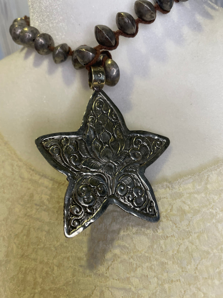 Turquoise Star Flower Necklace