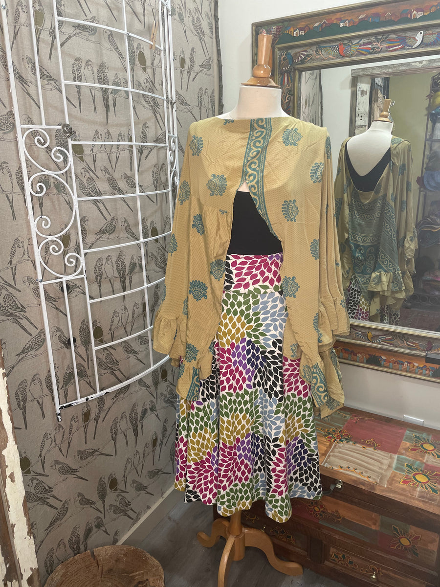 Silk Float Away Cape #006 by Kantha Bae