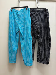 Bali Stripe Cotton Slub Pocket Flood Pant