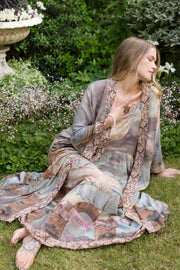 Additional view of Imaginarium Opera Duster Kimono Robe with Moon, long length from Robin Boutique.