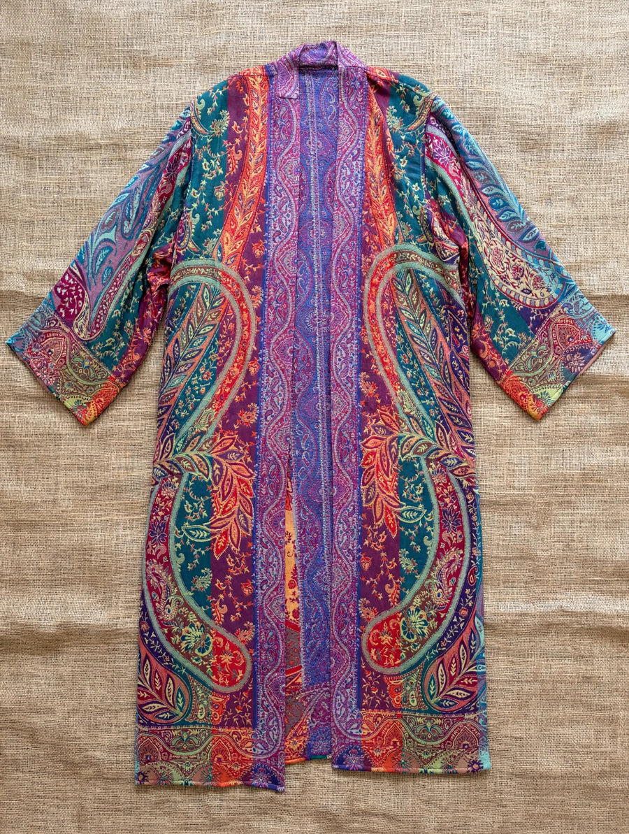 Reversible Tapestry Paisley Duster