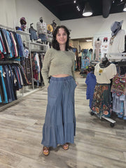 Texture Crop Pullover by Cut Loose