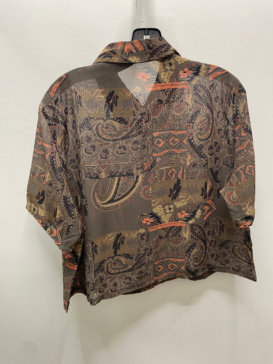 Reworked Flowy Crop Button Down #110