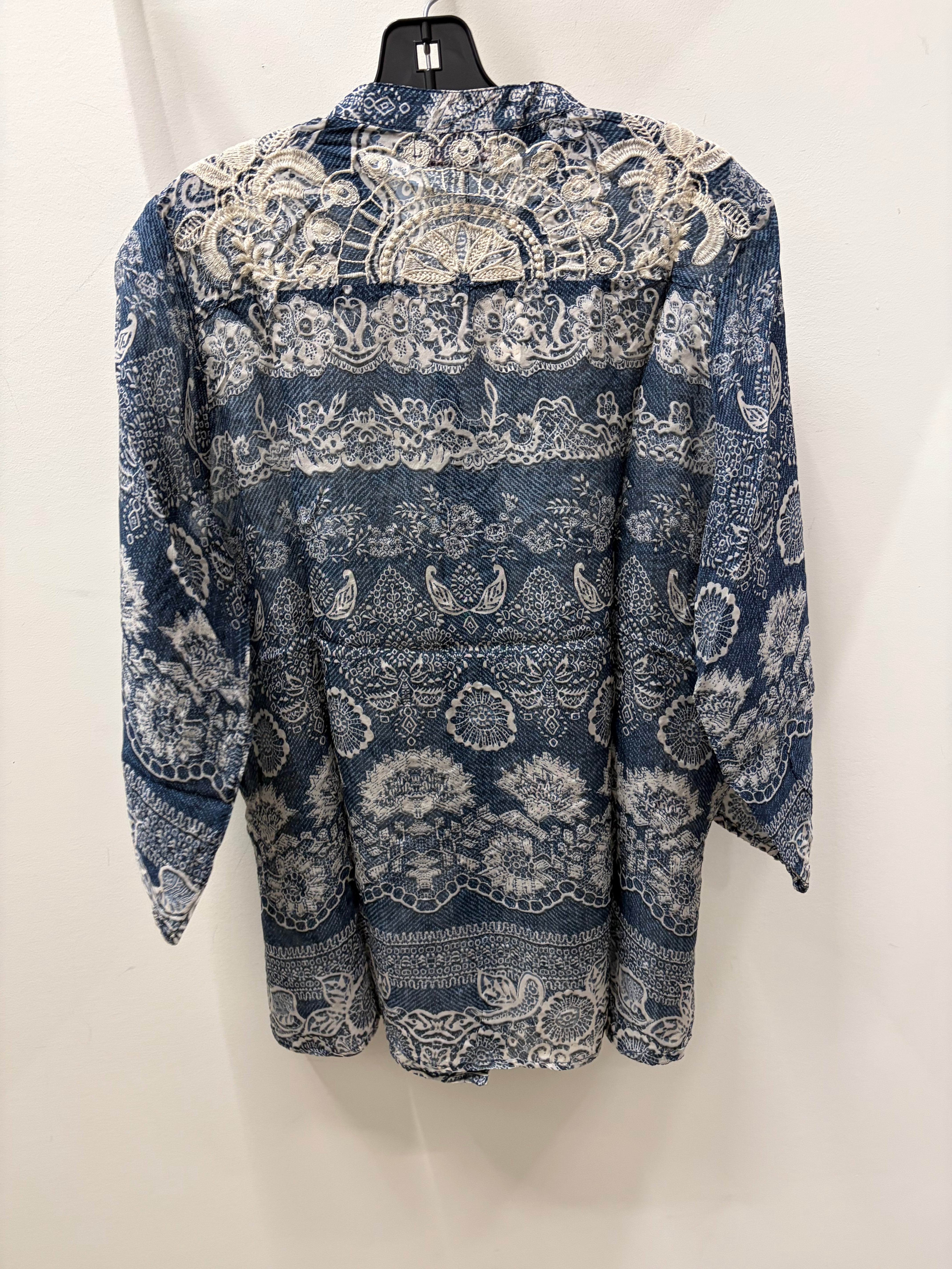 Indigo Heirloom Embroidered Button Down by All About Her