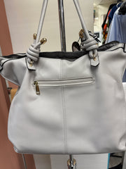 Ultra Soft Vegan Leather Tote Handbag with Knotted Strap Detail. Robin Boutique