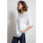 Mineral Washed Short Sleeve Tee by Rae Mode T9774 Robin Boutique