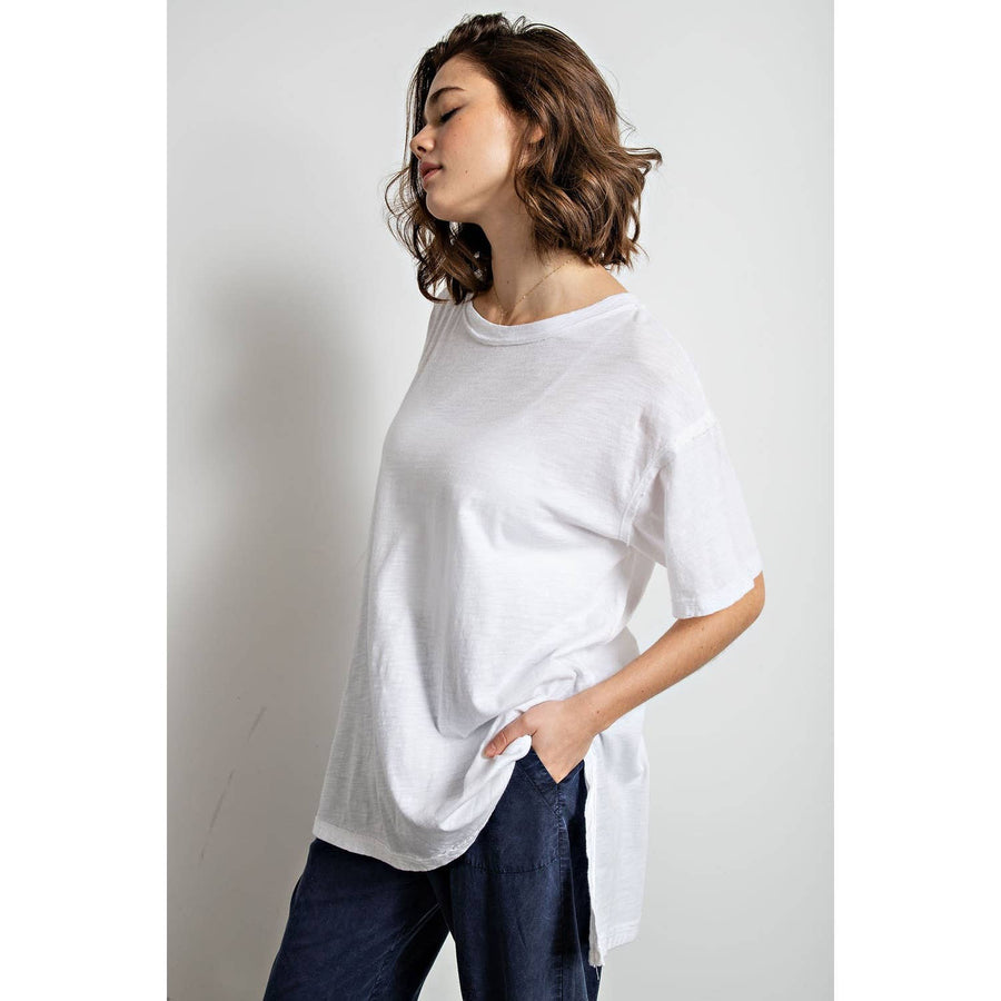 Mineral Washed Short Sleeve Tee by Rae Mode T9774 Robin Boutique