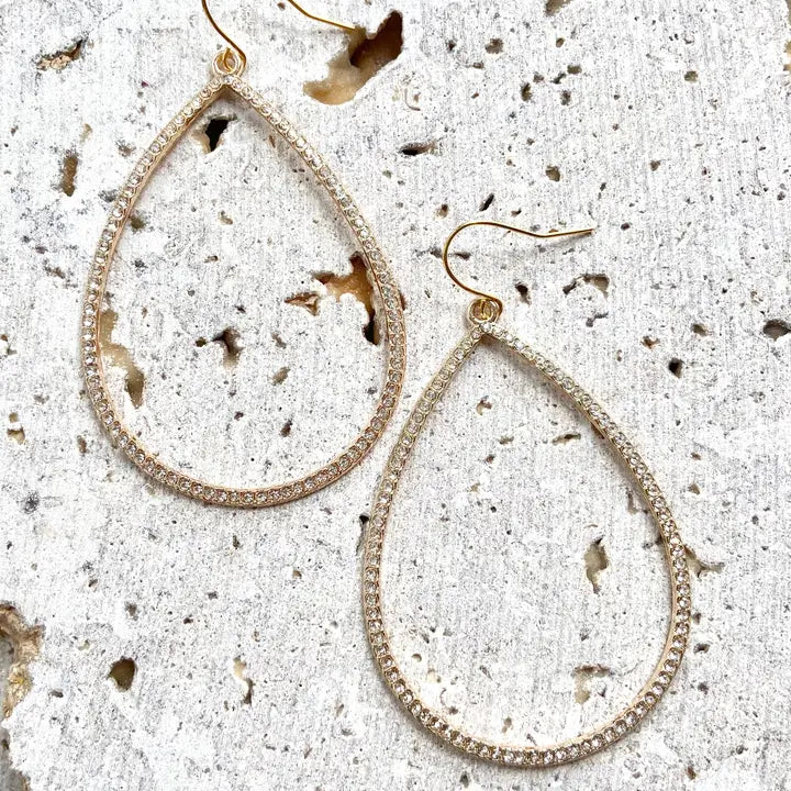 Additional view of Rustic Crystal Drop Earrings from Robin Boutique.