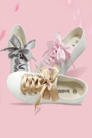SILK SATIN RIBBON BOW PAIR SHOE LACES Robin Boutique