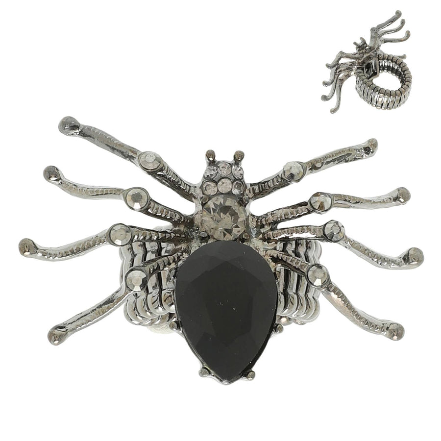 Halloween Jeweled Spider Stretch Ring Robin Boutique
