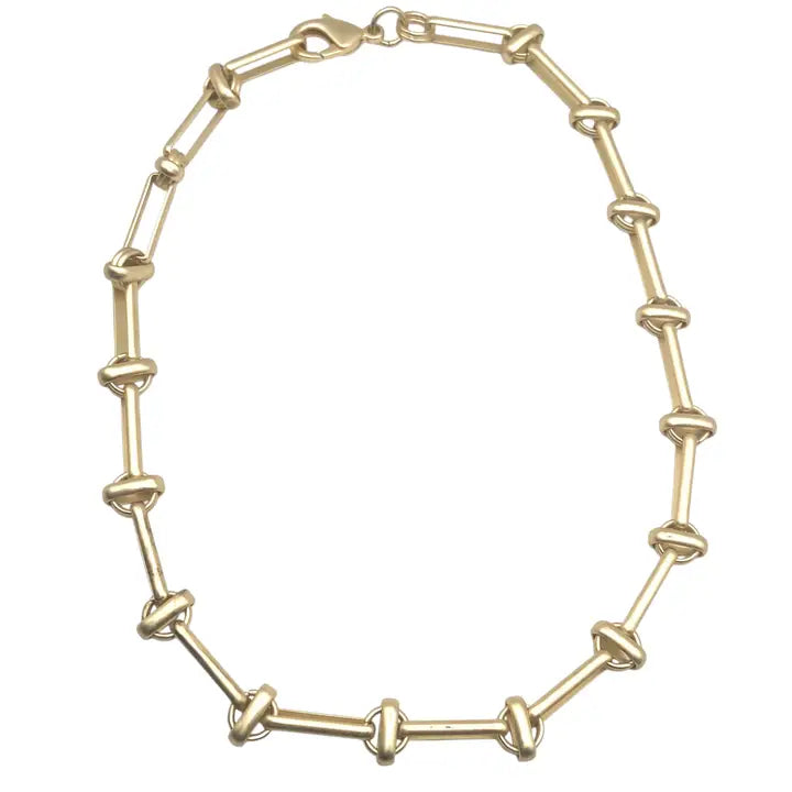 Knotted Chunky Link Chain Necklace