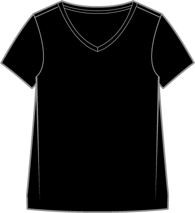 Solid Short Sleeve V-Neck Tee by Escape 10000