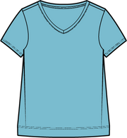 Solid Short Sleeve V-Neck Tee by Escape 10000