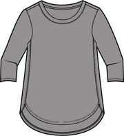 Solid Cotton Slub High-Lo Tee by Escape by Habitat 10004 Robin Boutique