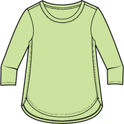 Solid Cotton Slub High-Lo Tee by Escape by Habitat 10004 Robin Boutique