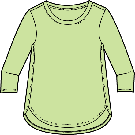 Solid Cotton Slub High-Lo Tee by Escape by Habitat 10004 Robin Boutique