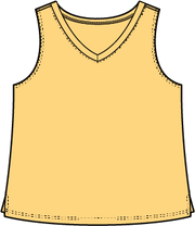 Solid V-Neck Slub Cotton Tank by Escape