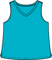 Solid V-Neck Slub Cotton Tank by Escape