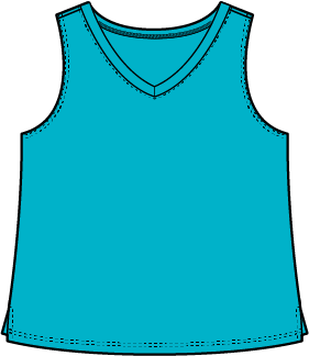 Solid V-Neck Slub Cotton Tank by Escape