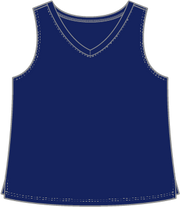 Solid V-Neck Slub Cotton Tank by Escape