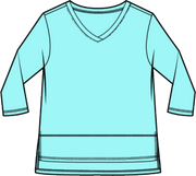 Cotton Slub Easy V Tee by Escape 10041