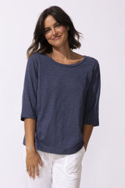 Cotton Slub Seamed Elbow Tee by Escape by Escape 10026 Robin Boutique