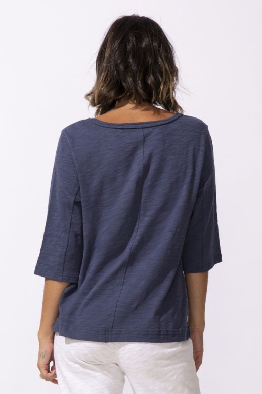 Cotton Slub Seamed Elbow Tee by Escape by Escape 10026 Robin Boutique