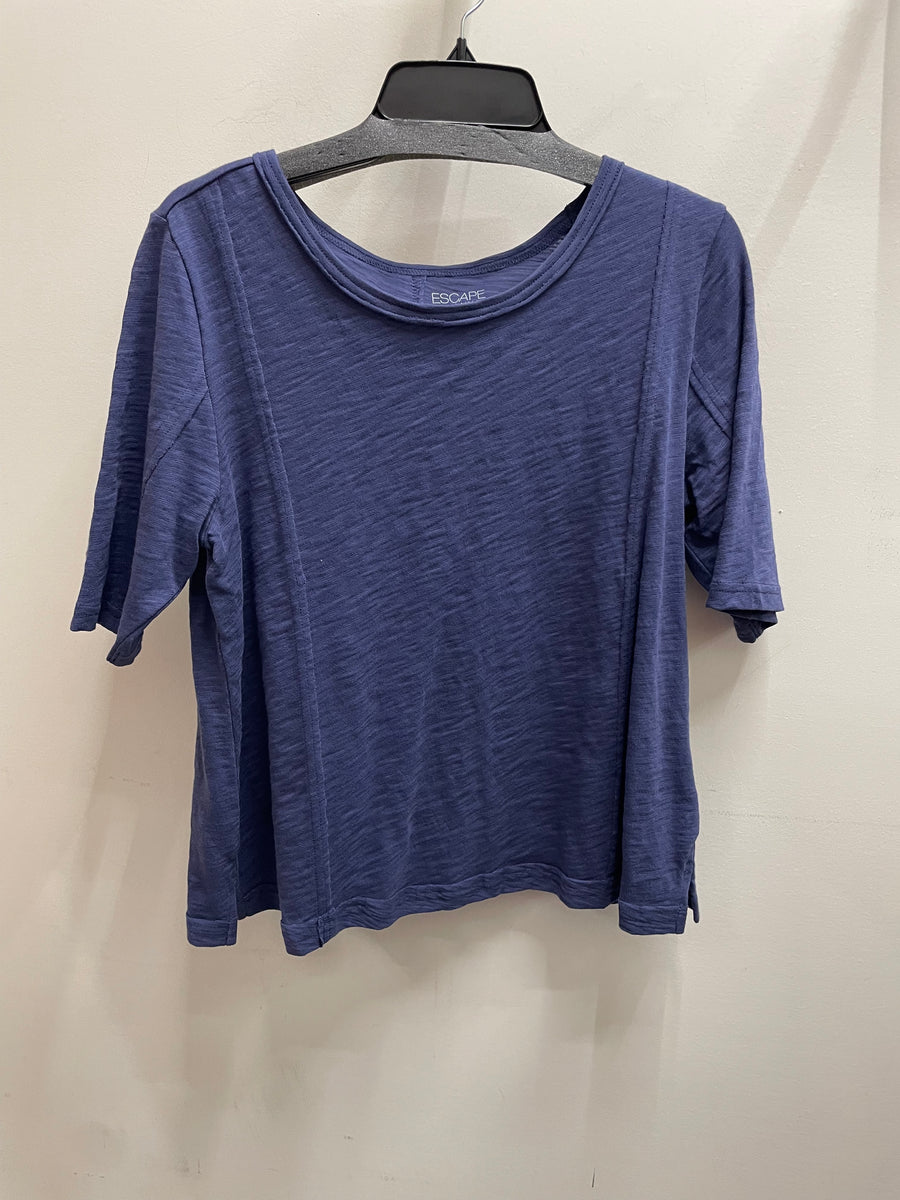 Cotton Slub Seamed Elbow Tee by Escape by Escape 10026 Robin Boutique